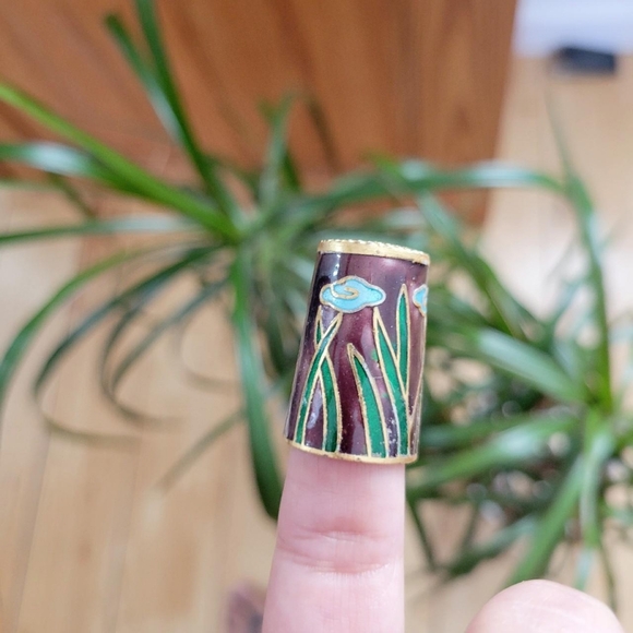 *RARE* Vintage Cloisonne Bird Duck Thimble - Picture 7 of 8